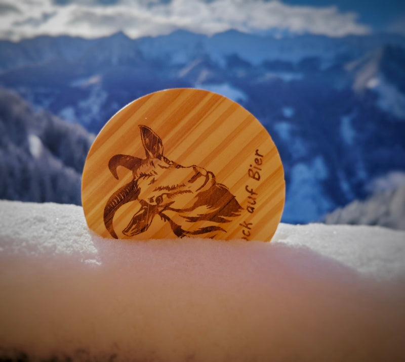 Bierdeckel aus Holz