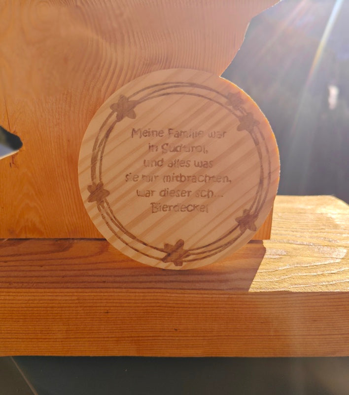 Bierdeckel aus Holz