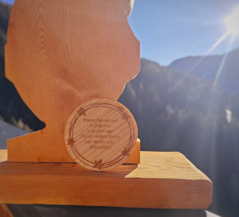 Bierdeckel aus Holz